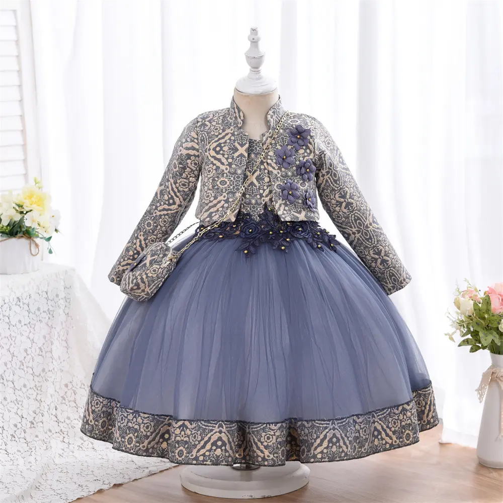 Dresses Child Party Girls Clothing Winter Wedding Turkey Ballet New Collection 2022 Thailand Children Chiffon Dress