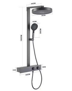 Upc/Cupc & Watermerk Conform Verchroomd Zwart Messing Douchekop Pakket Voor High-End Hotels - Product Image 3