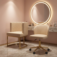 Ensemble de chaise de manucure de luxe avec dossier haut et hauteur réglable, cuir PU résistant à l'eau pour salon de beauté