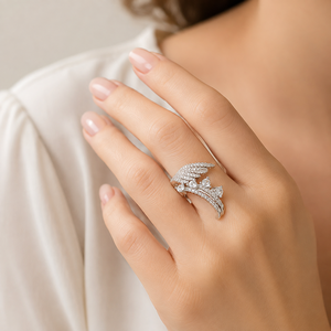 Anello a Forma d'Onda per Donne, Design Curvo, Accessorio per Dito da Indossare Quotidianamente - Product Image 2