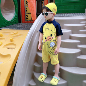 <span class=keywords><strong>Maillot</strong></span> <span class=keywords><strong>de</strong></span> <span class=keywords><strong>bain</strong></span> une pièce pour garçons 2026, motif canard jaune, protection solaire, collection printemps, pour bébés - Product Image 3