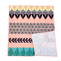 Grande serviette de plage en microfibre douce, séchage rapide, motif floral, absorbante, colorée, pour la plage, la piscine, les voyages, le camping, la maison