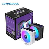 Refroidisseur de tour CPU LOVINGCOOL avec ventilateur de 120 mm, affichage de la température, éclairage miroir, refroidissement efficace pour PC de jeu, personnalisation OEM ODM