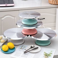 Profession eller 10-Zoll-Drehständer aus polnischer Aluminium legierung Umwelt freundliches Metallback-Dekorations set Plattenspieler-Kuchen werkzeuge
