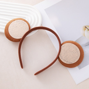 Fascia per capelli in plastica con orecchie di scimmia stile curry, simpatica, per lavaggio viso, senza fermaglio, nuova, a tema cartone animato, per bambini - Product Image 4