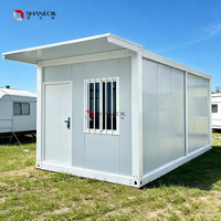 Maison conteneur moderne préfabriquée avec salle de bain privée, villa modulaire portable personnalisable, utilisation extérieure, respirante