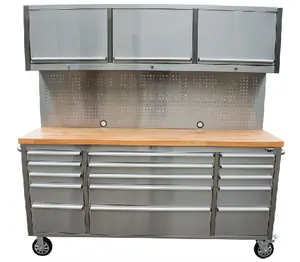 Professional Heavy Duty Workbench Tool Cabinet , Multifunctional Workshop Garage Storage Tool