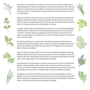 14 espèces de plantes biologiques-sans OGM-Set d'herbes culinaires - Product Image 3