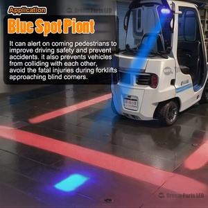 Accesorios de seguridad para carretilla elevadora de 10-80v CC luces de advertencia LED de punto azul, luces de enfoque montadas en la parte delantera o trasera - Product Image 3