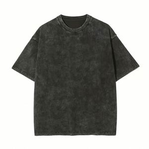 Stone Acid Washed Vintage T-shirt personnalisé 100% coton Heavyweight Mens Oversized Tshirt Dtg Print Tee Logo T-shirt - Product Image 1