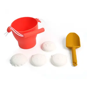 Kids Toy Set Hot Selling Custom Beach Toy Bucket Silicone Summer Sand Beach Toys Set For Kids