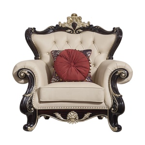 Clásico Chesterfield sofás de madera de talla de cuero antiguo Reyes sofá - Product Image 6