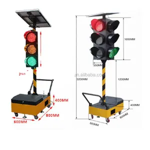 Bande lumineuse Led solaire Mobile à 4 faces, équipement usb, Mobile, pour le travail sans fil, pédale, croisement, Signal d'avertissement, avec chariot