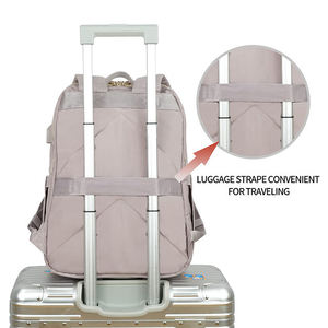 Sac à dos personnalisé pour ordinateur portable 17 pouces pour femmes et hommes Sac de travail à la mode pour ordinateur grande capacité étanche avec port USB - Product Image 5