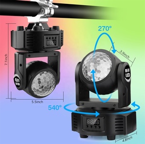 Lumière de scène à tête mobile LED RGBW DMX512 40W, télécommande, activation sonore, discothèque, bar, DJ, fête, spectacle en direct, lumière d'ambiance - Product Image 3