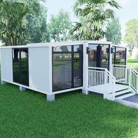 Maison préfabriquée en panneaux sandwich en acier, maison miniature de luxe, villa moderne extensible, écologique, durable, appartement, chambre à coucher
