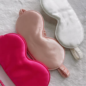 ชุดมาส์กตาผ้าซาตินเนื้อนุ่ม2ชิ้นถุงเก็บสายรัดยืดหยุ่นอุปกรณ์สำคัญสำหรับเดินทางผ้าปิดตาพับได้มาสก์เพื่อสุขภาพตา - Product Image 5