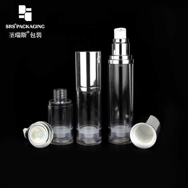 A0217F AS Airless Lotion Bottle with High Quality Aluminum Cap and Shoulder