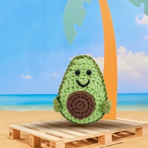 Juego de simulación de comida de punto, juguete de aguacate, llavero de felpa, tricot, fruta, ganchillo hecho a mano, <span class=keywords><strong>Kit</strong></span> de ganchillo Diy para principiantes - Product Image 4