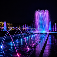 Fontaine musicale extérieure en acier inoxydable pour la décoration de la place, du jardin, de l'hôtel et du paysage