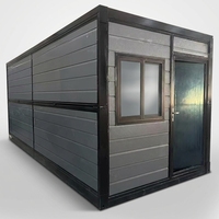 Maison préfabriquée pliable en gros, bureau conteneur plat de 20 pieds, isolé en acier, personnalisé OEM ODM, installation rapide