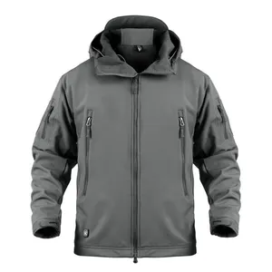 Wholesale Black Tactical Jacket Softshell Security Jacket Logo Custom Softshell