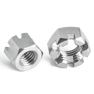 Tuercas Hexagonales Ranuradas con Rosca Métrica Zincadas, Tuerca Hexagonal de Rosca Gruesa <span class=keywords><strong>DIN</strong></span> <span class=keywords><strong>935</strong></span> - Product Image 3