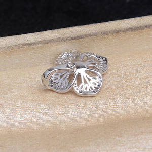 Pendentif en argent S925, herbe porte-bonheur, 9-10 mm, carré, accessoire de bricolage, boucle universelle, pendentif A6051, broches de mode, bijoux - Product Image 3