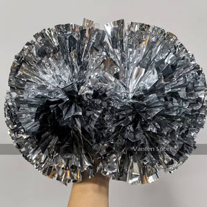 Pompons de cheerleading métalliques personnalisés en gros, pompons holographiques scintillants néon pour les écoles et les équipes All-Star - Product Image 3