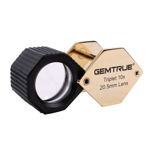 Pliant portable Loupe Triplet Gemmologique Loupe 10x20.50mm sans Distorsion Lentille DK18003 - Product Image 1