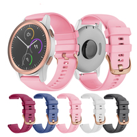 Tali Jam Tangan Silikon Sport 18mm untuk Garmin Venu 2S/3S Bahan Bernapas Tali Pengganti Pintar 10 Warna Logo Kustom Pin