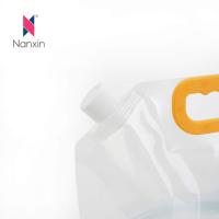 Sacs en plastique imperméables pliables de 1,5 L, 5 L, 10 L, pour liquides, avec buse d'arrosage, sac debout avec poignée