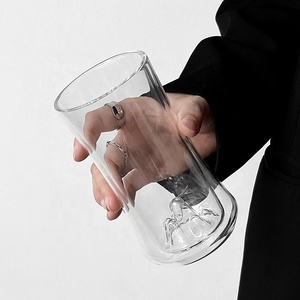 Bicchieri da Bere Stile <span class=keywords><strong>Fuji</strong></span> con Base a Montagna, Design Popolare, Tazza da Caffè in Vetro a Doppia Parete, Tazza da Tè per <span class=keywords><strong>Acqua</strong></span> Calda - Product Image 6