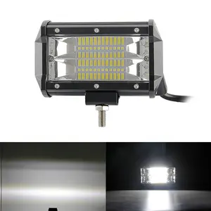 Luzes para piscina, 5 polegadas, 72w, trabalho, fora da estrada, para caminhão jeep, captador, suv, atv