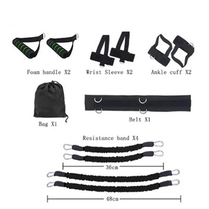 Bandas de resistencia de 150lb para entrenamiento deportivo de boxeo, fuerza explosivo, Fitness, gimnasio, <span class=keywords><strong>crossfit</strong></span>, traje, correas para el brazo, salto de fuerza - Product Image 2