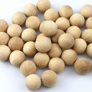 Venta al por mayor de fábrica: Bolas de madera lisas, bolas de madera natural para pintar DIY, cuentas de madera ecológicas personalizadas - Product Image 1