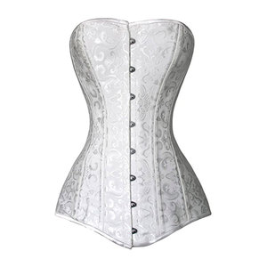 Wholesale Transparent Women's Bustiers Top Overbust Corset <strong>Lingerie</strong> <strong>White</strong> <strong>Bodysuit</strong> for Wedding Dresses - Product Image 6