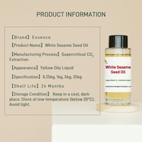 Huile de sésame blanc extraite au CO2 supercritique, best-seller, riche en phytostérols, qualité cosmétique naturelle, en bouteille/fût pour approvisionnement en vrac