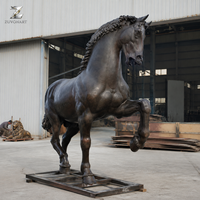 Sculpture de cheval en bronze, artisanat métallique, moulage à la cire perdue, statue animale personnalisée pour la décoration d'une villa de luxe, d'un jardin ou d'une entrée d'hôtel