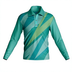 OEM ODM Wholesale <b>Men</b> <b>Long</b> <b>Sleeve</b> <b>Polo</b> <b>Shirts</b> Custom Embroidery Logo Corporate Uniform - Product Image 2