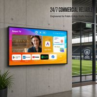 Écran commercial industriel 55 pouces, téléviseur intelligent 4K |   Panneau CSOT de qualité A |   Verre trempé anti-explosion |   Performances Stables 24h/24 et 7j/7