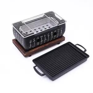 S/M/L Portable Japanese Korean Barbecue Grill Food Carbon Furnace Barbecue Stove Cooking Oven Alcohol Grill Household BBQ Tools