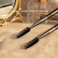 Peigne à cils et sourcils YOLY avec manche en nylon pour le maquillage quotidien - Idéal pour le fond de teint et le mascara, définit chaque cils, coiffe naturellement les sourcils