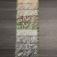 Tapis de canapé en chenille jacquard écologique 100% polyester à motif zèbre ondulé, peluche haute densité, doux, pour décoration intérieure, multicolore