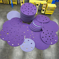 Disques abrasifs en céramique Lionwham, grain 120/40, auto-adhésifs, multi-perforés, auto-lustrants pour métal et bois (100-180 mm, papier/polyester)