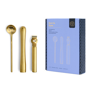 ชุดเครื่องมือบาร์สเตนเลสสตีลเบอร์ตี้โกลด์ ช้อนกรอง เครื่องบด เครื่องขูด - Product Image 1