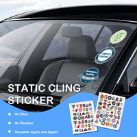 Lembar Vinyl Statis PET Cetak Logo Kustom A4 Stiker Jendela Perekat Diri yang Dapat Dilepas untuk Printer Inkjet