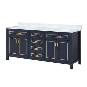 Mueble de baño independiente moderno de alta gama de 72 pulgadas con lavabo de cerámica y características resistentes al agua. - Product Image 3