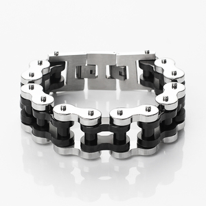 <span class=keywords><strong>Bracelet</strong></span> lourd en acier inoxydable pour hommes et femmes Style <span class=keywords><strong>de</strong></span> chaîne <span class=keywords><strong>de</strong></span> moto classique pour les occasions d'anniversaire - Product Image 2