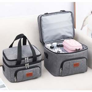 Sac à déjeuner portable personnalisé pour l'extérieur, grand sac isotherme portable, sac isotherme réutilisable pour les voyages - Product Image 2